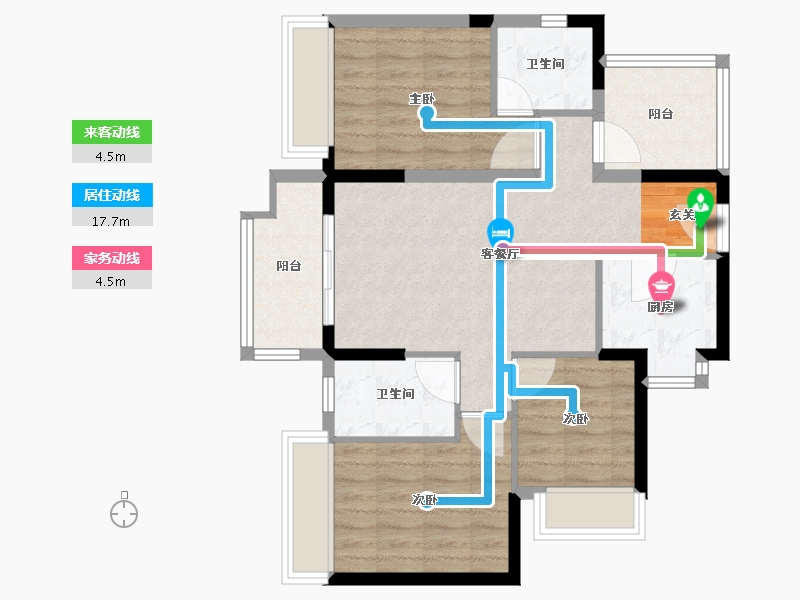 广东省-清远市-融创春风岭南-76.01-户型库-动静线