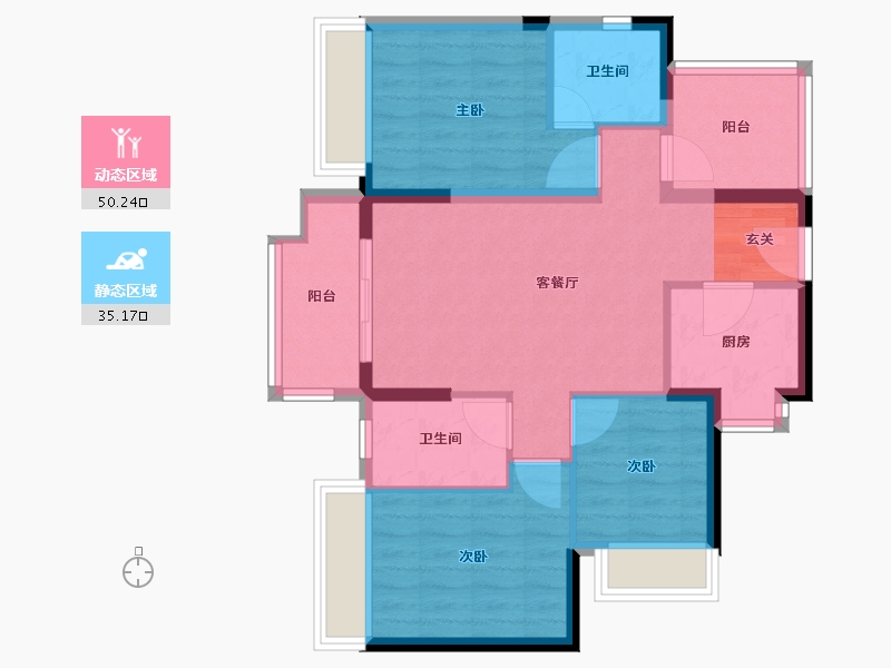 广东省-清远市-融创春风岭南-76.01-户型库-动静分区