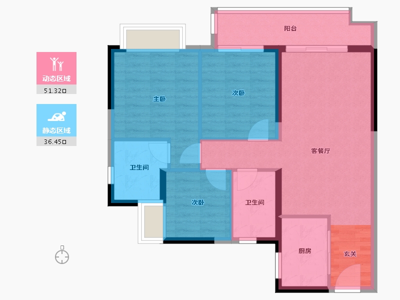 广东省-清远市-融创春风岭南-79.00-户型库-动静分区