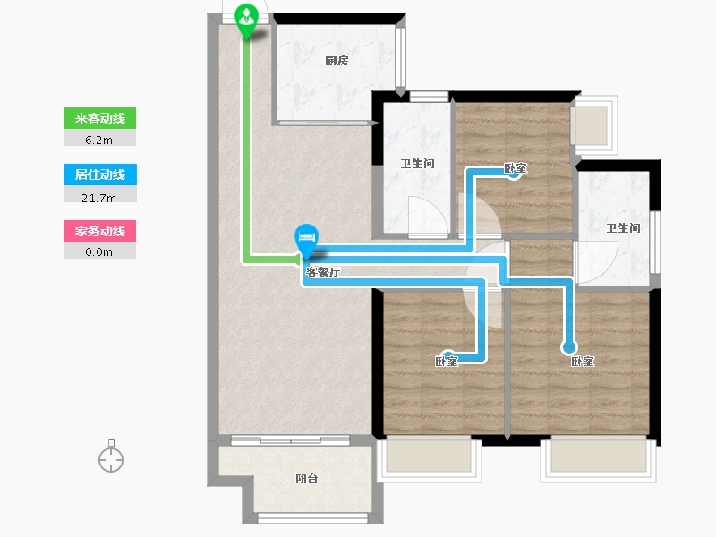 广东省-佛山市-佛山美的城-81.00-户型库-动静线