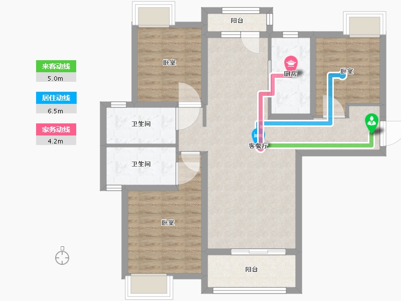 湖北省-武汉市-金地悦海湾-86.09-户型库-动静线