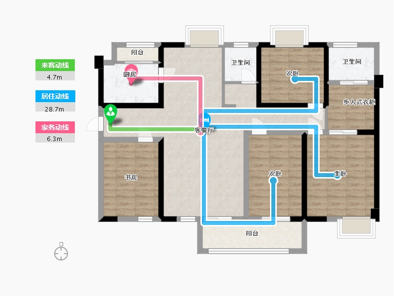 福建省-龙岩市-交发龙岩风景-112.72-户型库-动静线