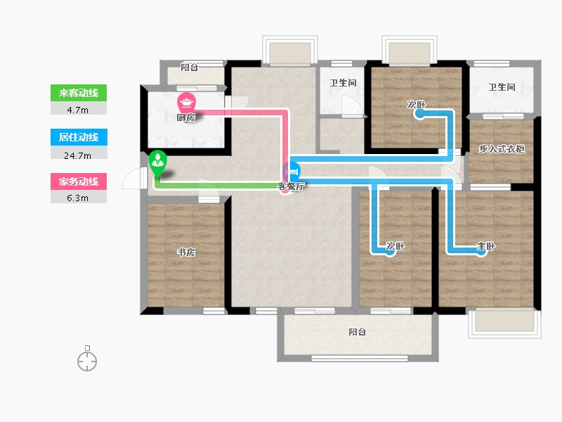 福建省-龙岩市-交发龙岩风景-112.80-户型库-动静线