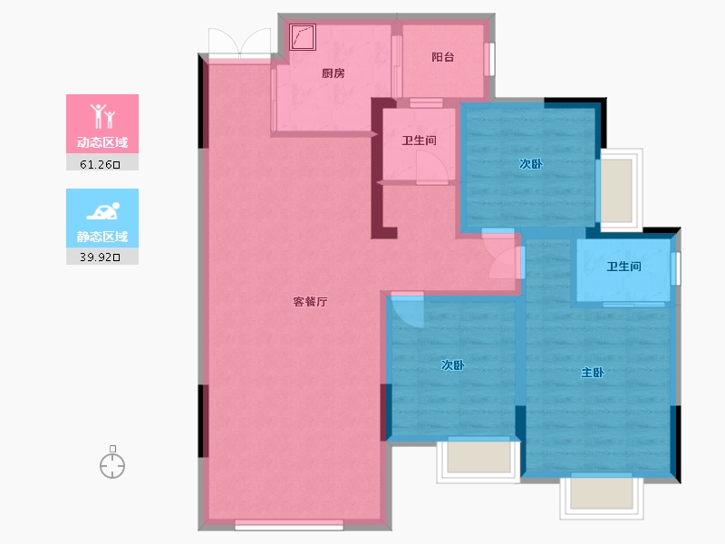 四川省-内江市-隆城雅苑-90.00-户型库-动静分区