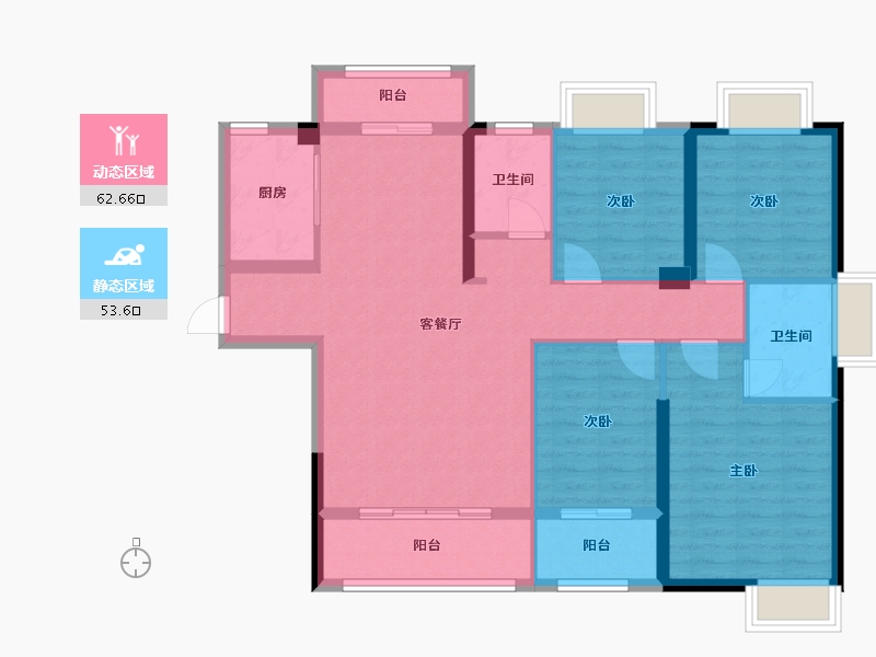 福建省-龙岩市-龙津大时代-104.18-户型库-动静分区