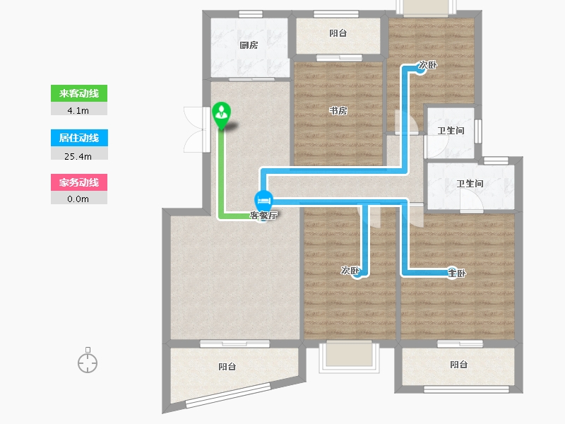 福建省-龙岩市-武平领秀中央郡-111.00-户型库-动静线