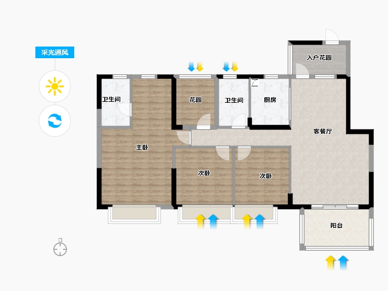 广东省-佛山市-尚观嘉园-117.47-户型库-采光通风