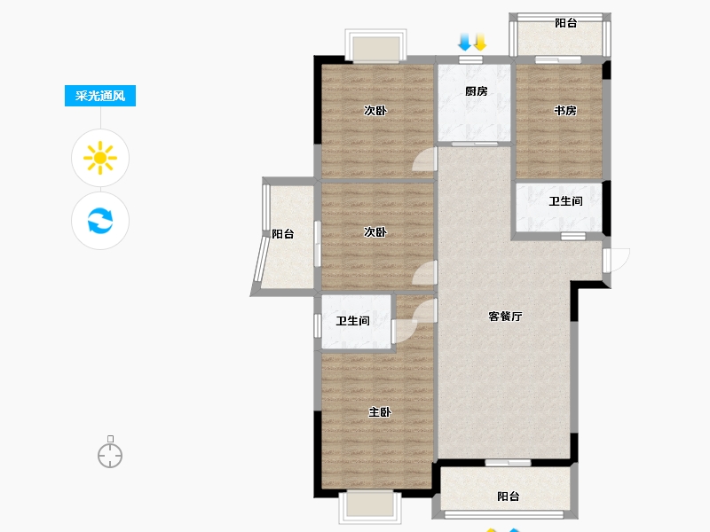 福建省-龙岩市-武平领秀中央郡-115.00-户型库-采光通风