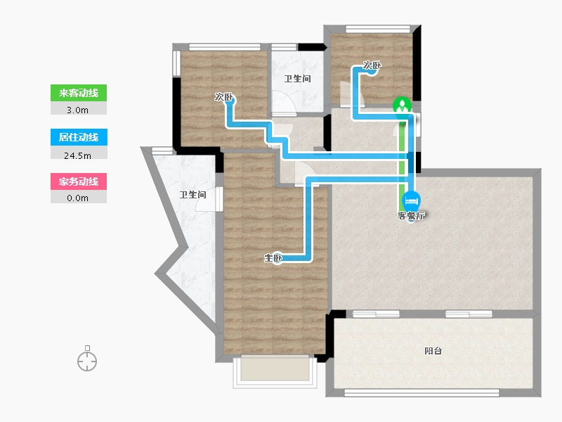 海南省-三亚市-德璟·海长安-95.98-户型库-动静线