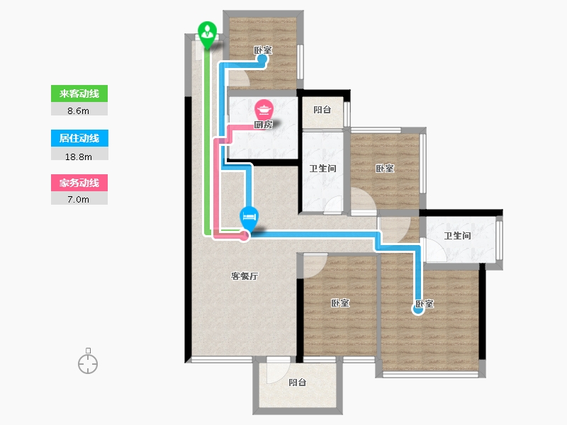 广东省-深圳市-嘉亿爵悦-110.84-户型库-动静线