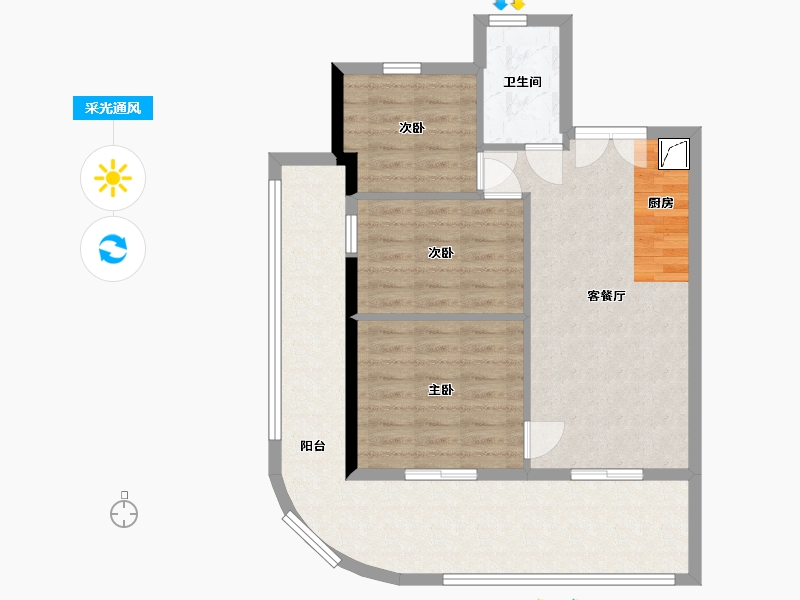 海南省-三亚市-德璟·海长安-79.15-户型库-采光通风