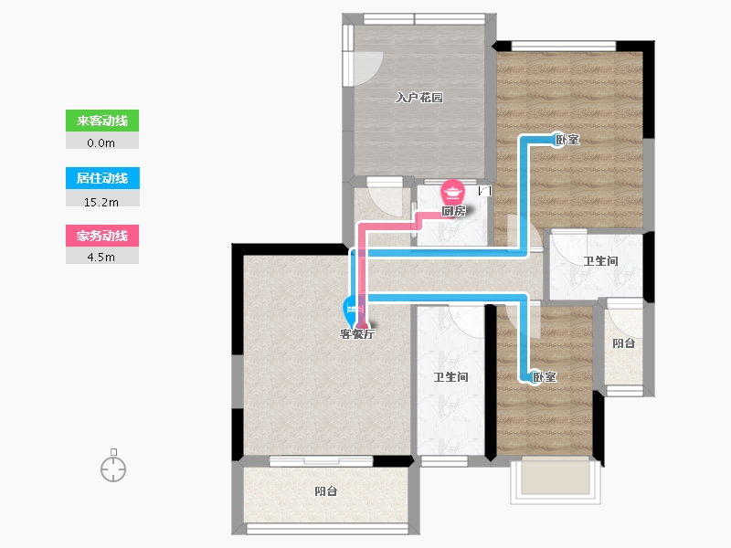 广东省-东莞市-华安珑廷-69.80-户型库-动静线