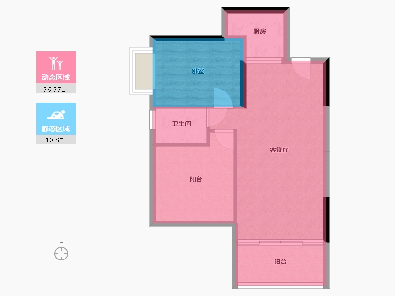 湖南省-郴州市-公园华府-61.10-户型库-动静分区