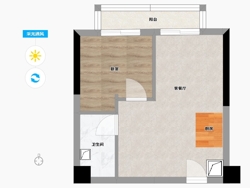 广东省-东莞市-华堂九里-31.34-户型库-采光通风