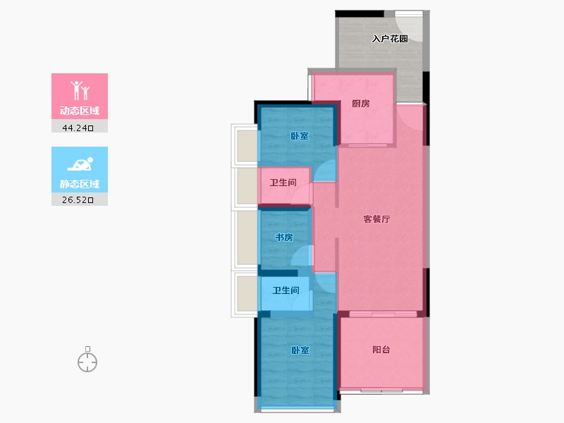 广东省-深圳市-满京华喜悦里-70.00-户型库-动静分区