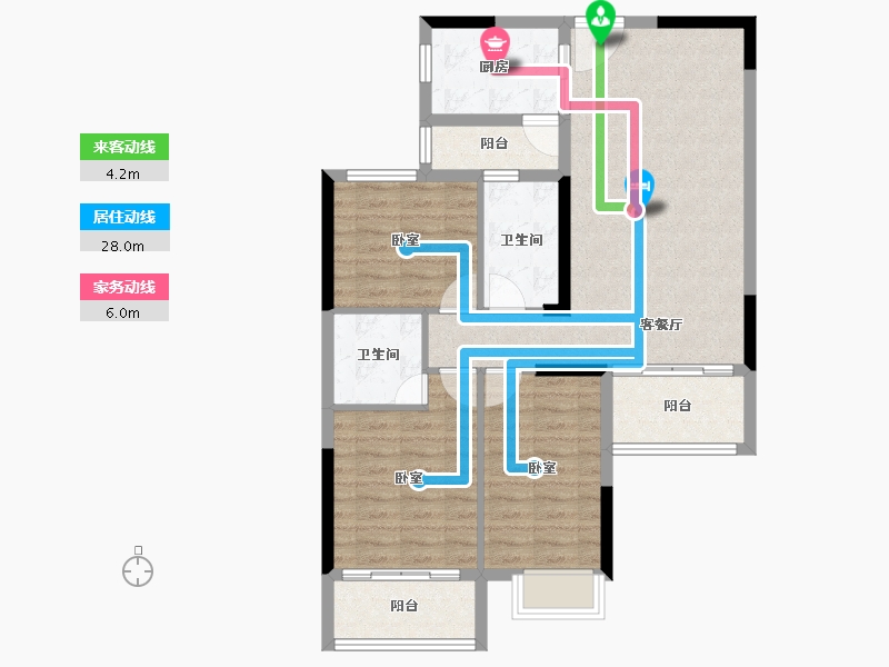 湖北省-咸宁市-璟湖世纪城-87.91-户型库-动静线