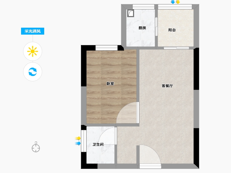 广东省-东莞市-卓越蔚蓝岸-33.00-户型库-采光通风