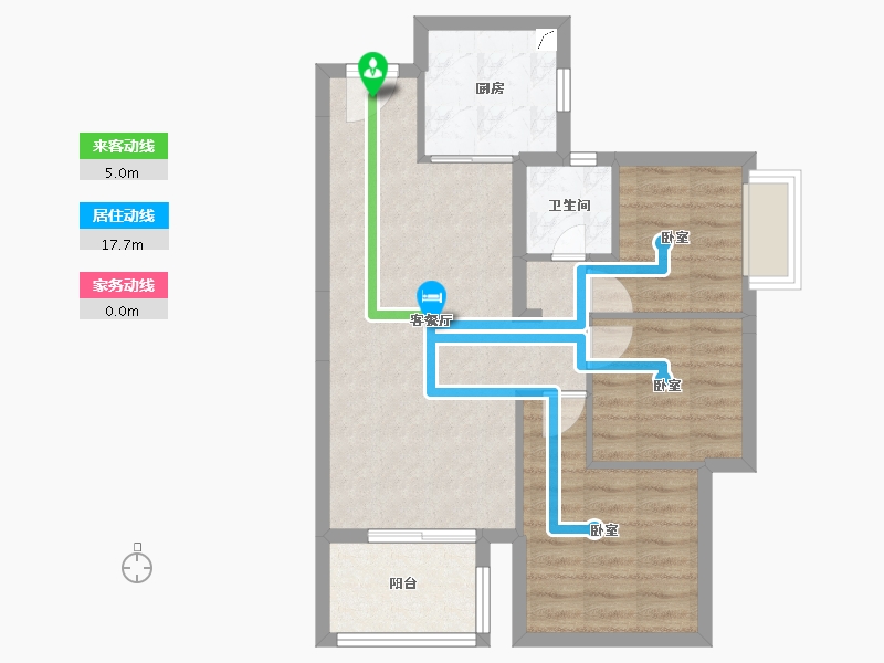 广东省-东莞市-春风格拉斯-66.57-户型库-动静线