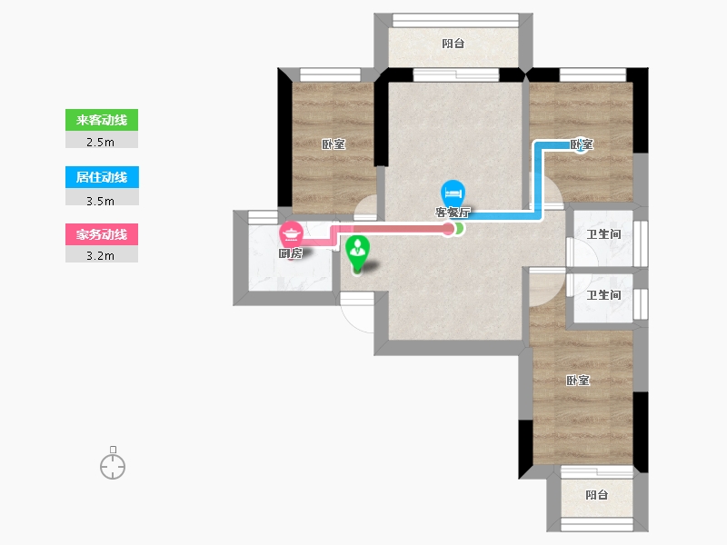 湖北省-咸宁市-鑫博桂苑-32.22-户型库-动静线