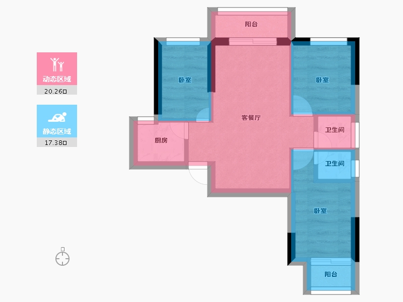 湖北省-咸宁市-鑫博桂苑-32.22-户型库-动静分区