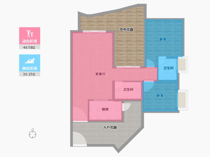 广东省-东莞市-新世纪君汇半岛-111.06-户型库-动静分区