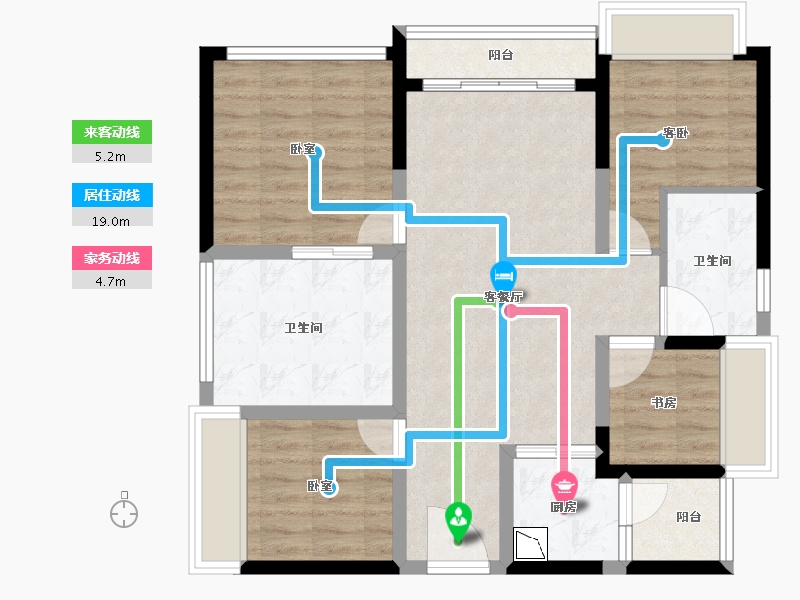 广东省-深圳市-大悦城·天玺壹号住宅-85.02-户型库-动静线