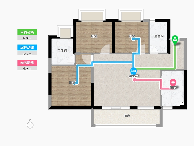 广东省-东莞市-春风格拉斯-79.39-户型库-动静线