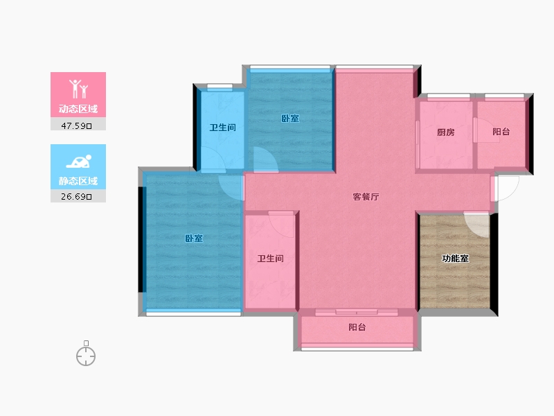 广东省-东莞市-德洲城-73.91-户型库-动静分区