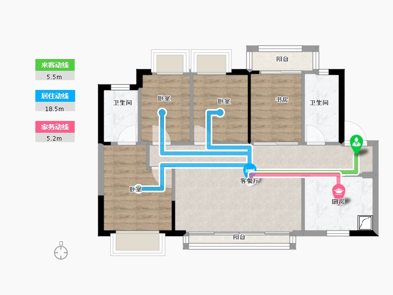 广东省-东莞市-正中峰璟湾-73.02-户型库-动静线