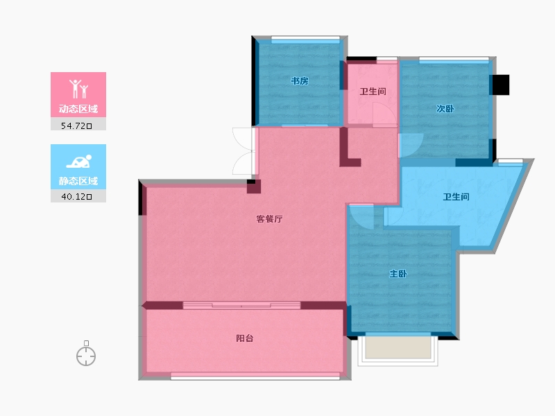 海南省-三亚市-德璟·海长安-85.67-户型库-动静分区