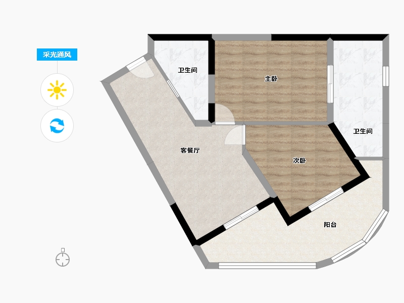 海南省-三亚市-德璟·海长安-73.22-户型库-采光通风