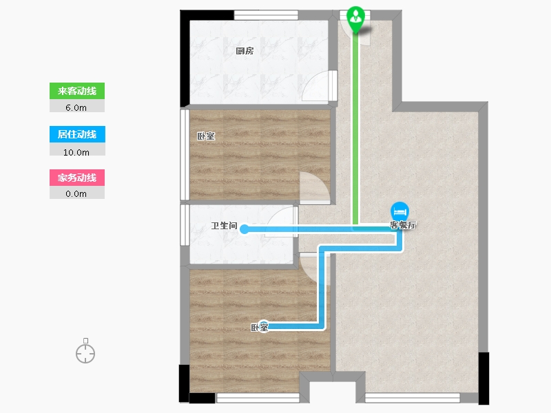 陕西省-西安市-荣民宫园美寓-63.43-户型库-动静线