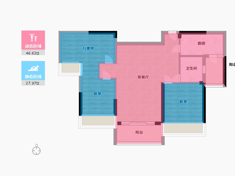 广东省-深圳市-万科四季花城-65.99-户型库-动静分区