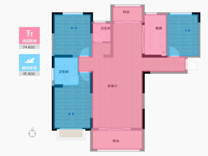 河南省-许昌市-新龙华庭-107.94-户型库-动静分区