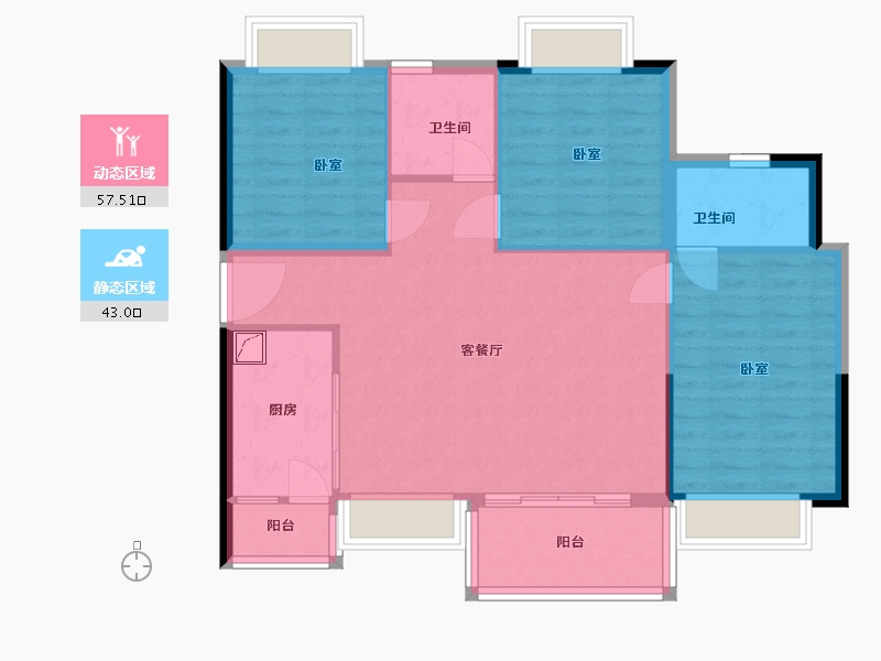 广东省-东莞市-光明国际-91.32-户型库-动静分区