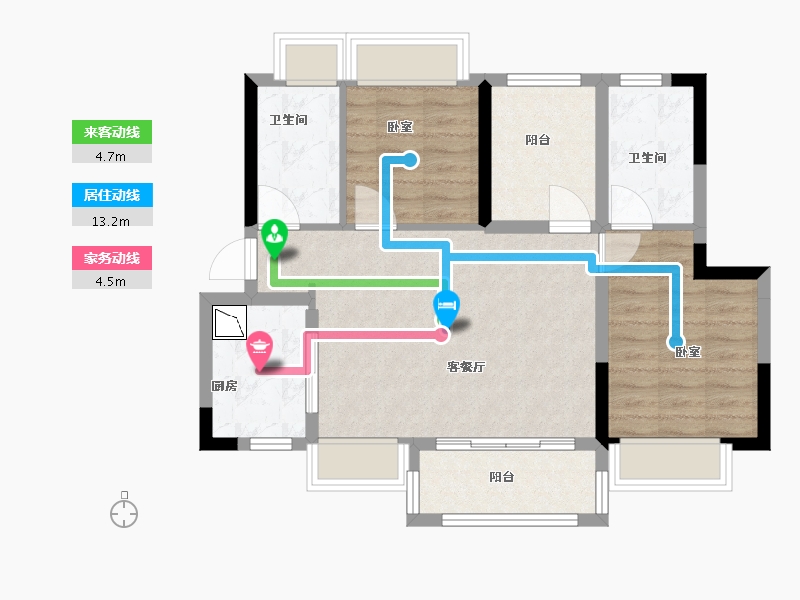 广东省-广州市-正荣新希望金洲府-74.00-户型库-动静线