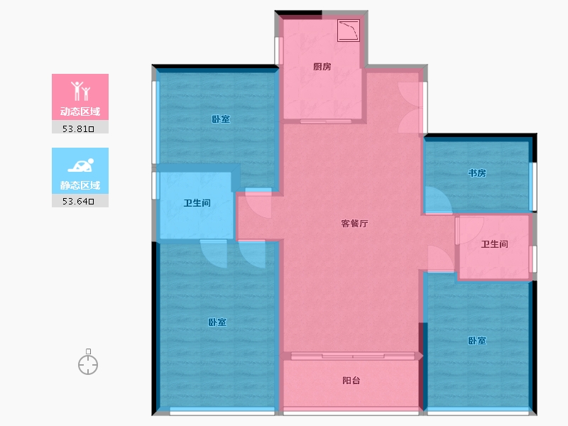 广东省-深圳市-会展湾·东城-96.64-户型库-动静分区