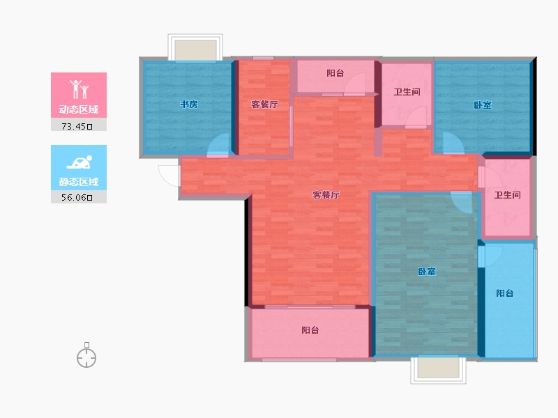 河南省-信阳市-东方今典·中央城-117.18-户型库-动静分区