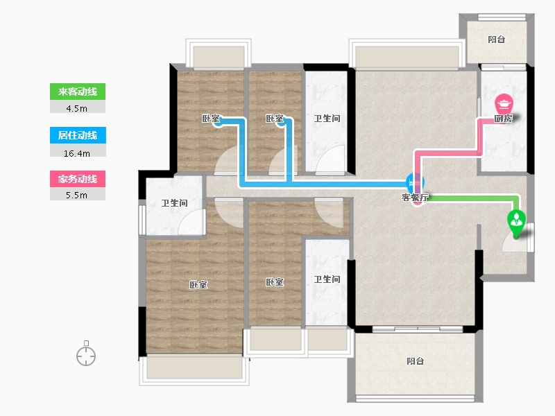 广东省-阳江市-锦峰花园-114.30-户型库-动静线