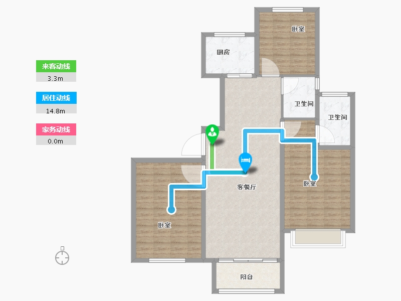 河南省-许昌市-新龙华庭-110.23-户型库-动静线