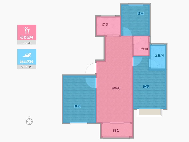 河南省-许昌市-新龙华庭-110.23-户型库-动静分区