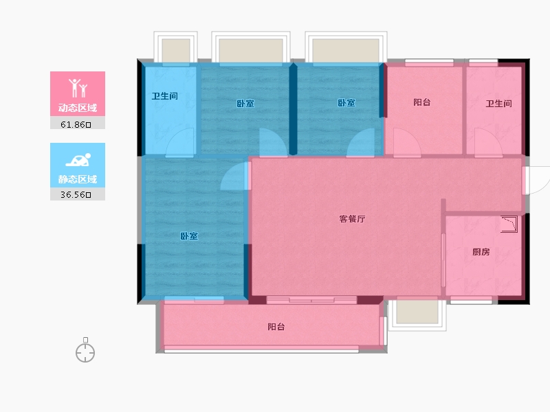 广东省-广州市-正荣新希望金洲府-89.00-户型库-动静分区