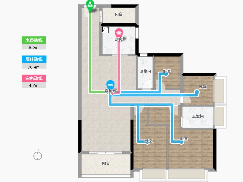 广东省-汕头市-时代中国天韵雅苑-107.69-户型库-动静线