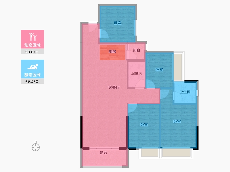 广东省-阳江市-联城·新世纪-97.73-户型库-动静分区