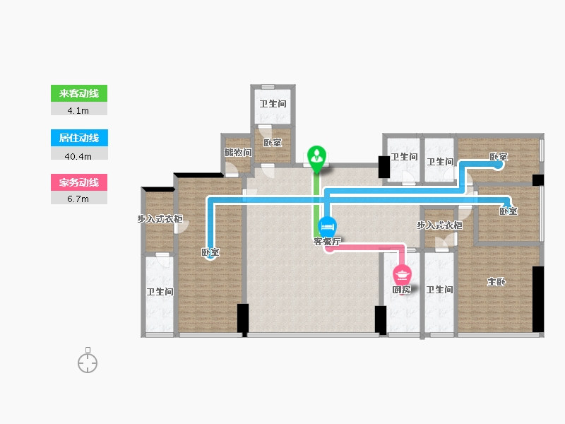 广东省-深圳市-恒裕深圳湾-222.43-户型库-动静线