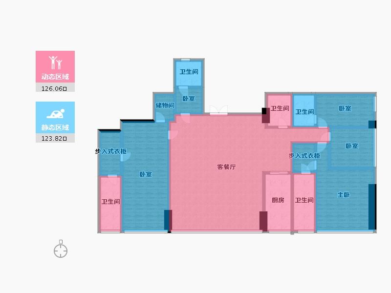 广东省-深圳市-恒裕深圳湾-222.43-户型库-动静分区