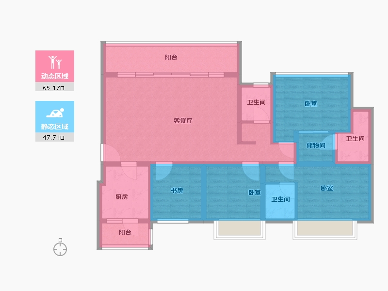 四川省-成都市-蜀郡清上居-99.11-户型库-动静分区