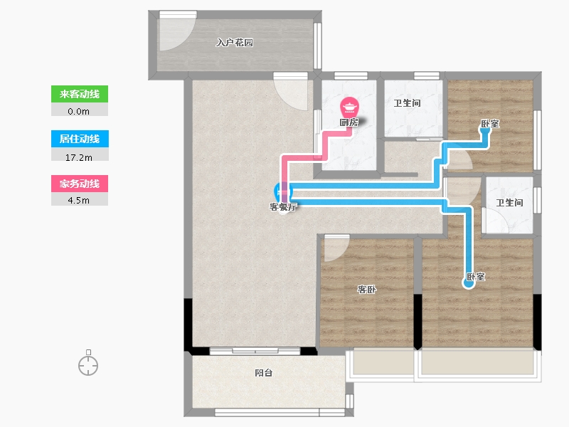 广东省-汕头市-碧桂园星荟-100.09-户型库-动静线