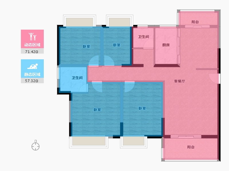 广东省-清远市-仁兴城市花园-115.00-户型库-动静分区