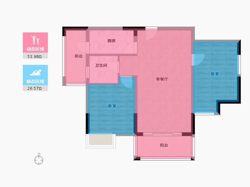 广东省-清远市-仁兴城市花园-72.00-户型库-动静分区